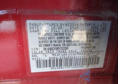 2021 Nissan Sentra Sv Xtronic Cvt from USA, damaged, VIN 3N1AB8CV9MY202080